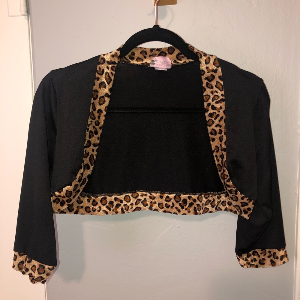 Vintage Cheetah cropped cardigan